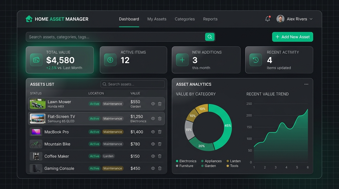 Asset Vault App Demo Screenshot